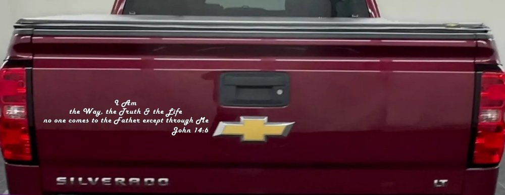 no one comes to the Father except through Me  John 14:6 Christian Car or Truck Window Decal Sticker