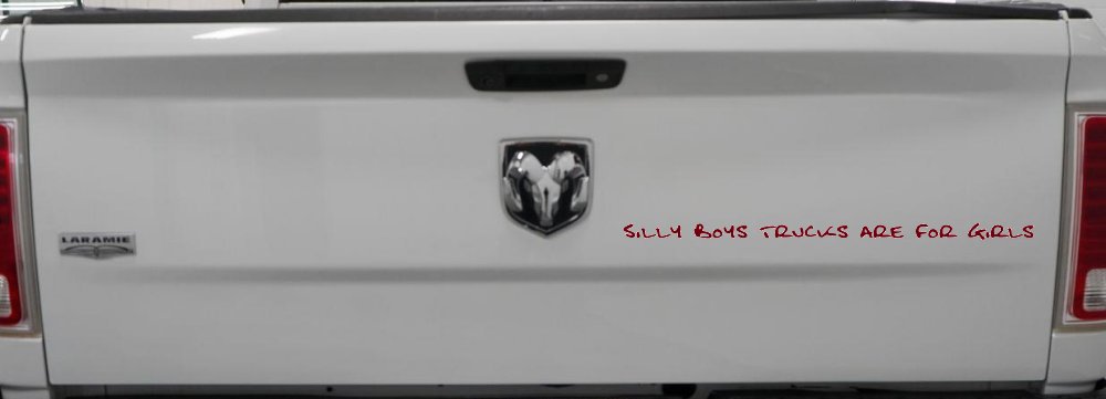 Silly Boys Trucks are for Girls Car or Truck Window Decal Sticker (Burgundy)