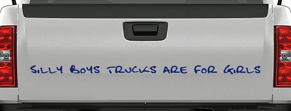 Silly Boys Trucks are for Girls Car or Truck Window Decal Sticker