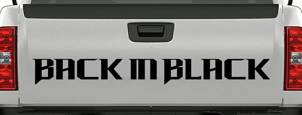 Back in Black Car or Truck Window Decal Sticker