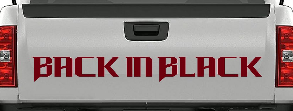 Back in Black Car or Truck Window Decal Sticker