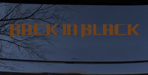 Back in Black Car or Truck Window Decal Sticker