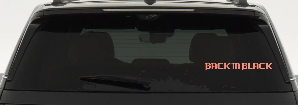 Back in Black Car or Truck Window Decal Sticker