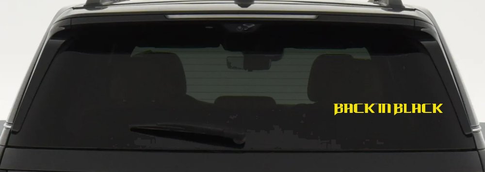 Back in Black Car or Truck Window Decal Sticker