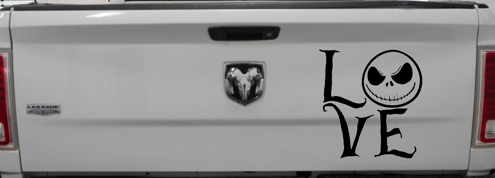 Love Gothic Halloween Jack Skellington The Nightmare Before Christmas  Gothic Halloween Car or Truck Window Decal Sticker