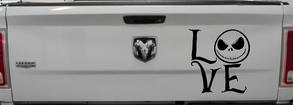Love Gothic Halloween Jack Skellington The Nightmare Before Christmas  Gothic Halloween Car or Truck Window Decal Sticker