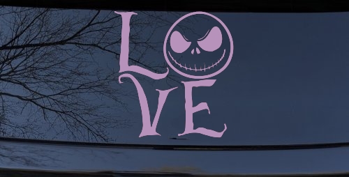 Love Gothic Halloween Jack Skellington The Nightmare Before Christmas  Gothic Halloween Car or Truck Window Decal Sticker