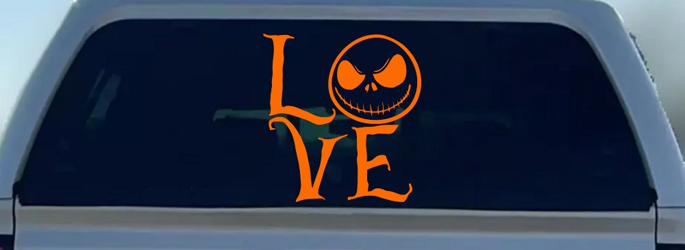 Love Gothic Halloween Jack Skellington The Nightmare Before Christmas  Gothic Halloween Car or Truck Window Decal Sticker