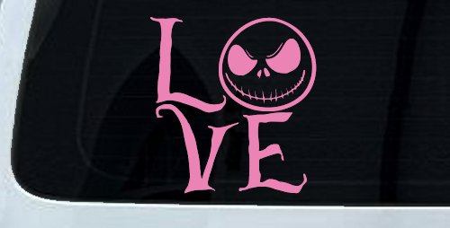 Love Gothic Halloween Jack Skellington The Nightmare Before Christmas  Gothic Halloween Car or Truck Window Decal Sticker