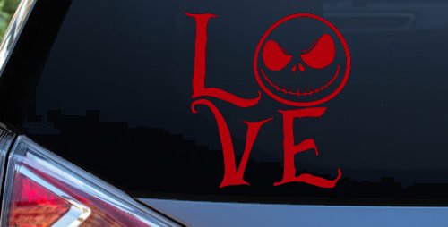 Love Gothic Halloween Jack Skellington The Nightmare Before Christmas  Gothic Halloween Car or Truck Window Decal Sticker