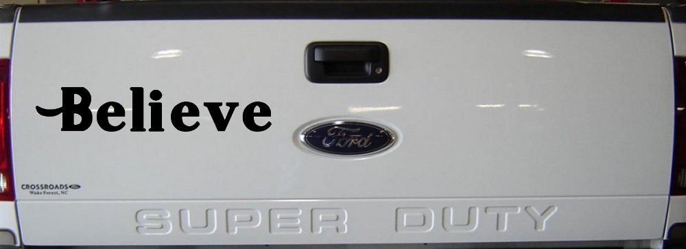 Believe Christian Car or Truck Window Vinyl Decal Sticker (Black)