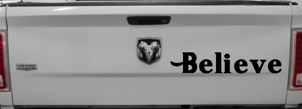 Believe Christian Car or Truck Window Decal Sticker