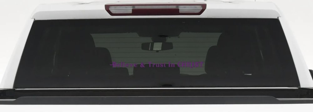 Believe & Trust In CHRIST Christian Car or Truck Window Decal Sticker (Violet)