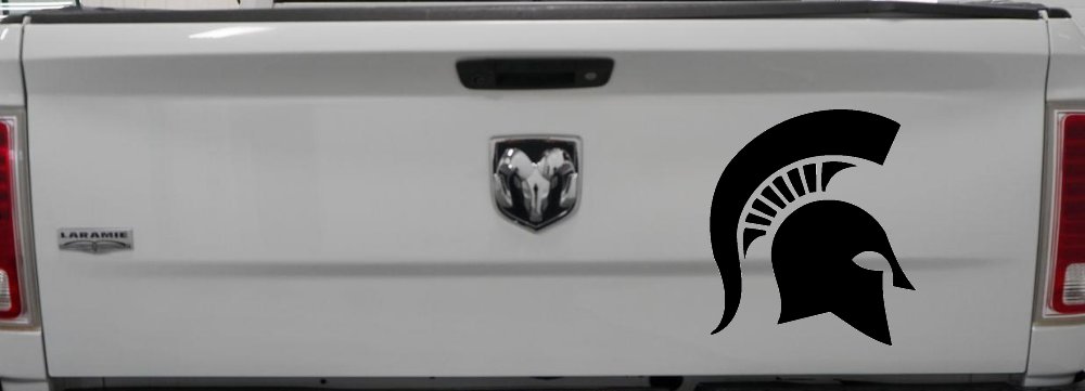 Spartan Viking Helmet Car or Truck Window Decal Sticker (Black)