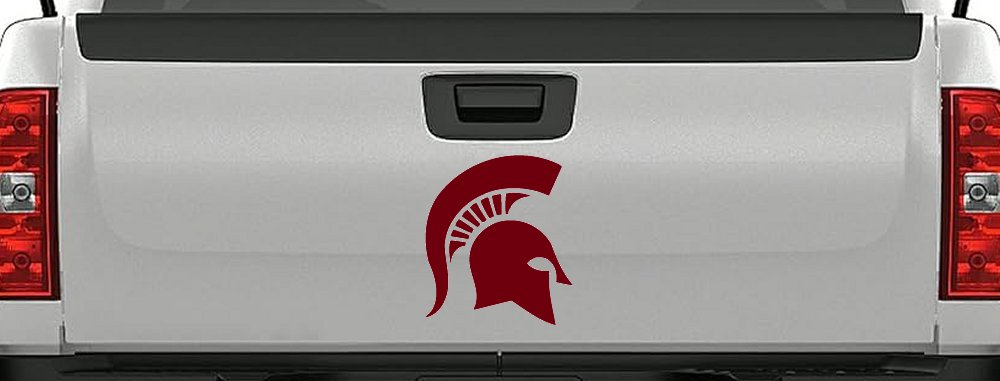 Spartan Viking Helmet Car or Truck Window Decal Sticker (Burgundy)