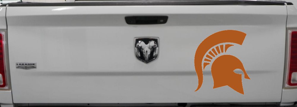 Spartan Viking Helmet Car or Truck Window Decal Sticker (Nut Brown)