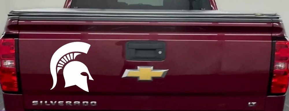 Spartan Viking Helmet Car or Truck Window Vinyl Decal Sticker (White)