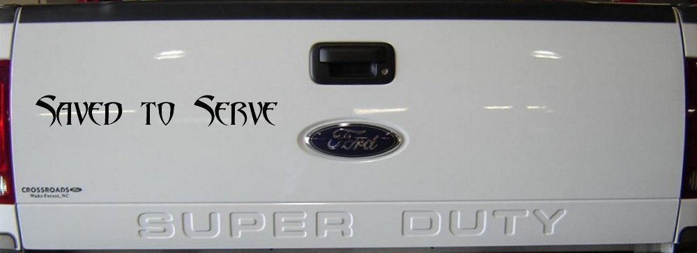 Saved to Serve Christian Car or Truck Window Decal Sticker