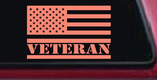 US American USA United States Flag Veteran Military Car or Truck Window Decal Sticker