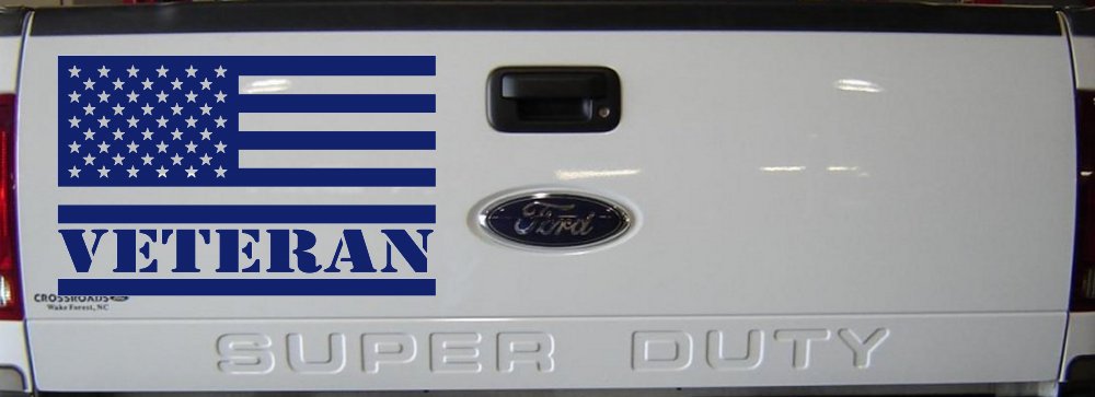 US American USA United States Flag Veteran Military Car or Truck Window Decal Sticker