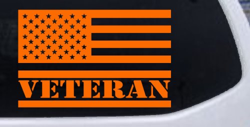 US American USA United States Flag Veteran Military Car or Truck Window Decal Sticker