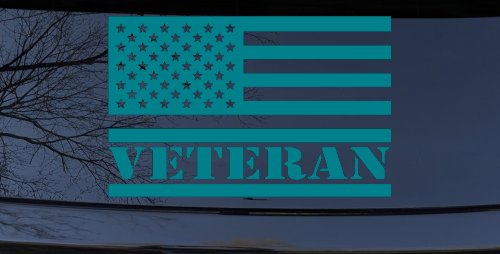 US American USA United States Flag Veteran Military Car or Truck Window Decal Sticker