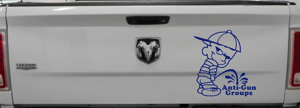 Pee On Anti Gun Groups Pro Gun Car or Truck Window Decal Sticker
