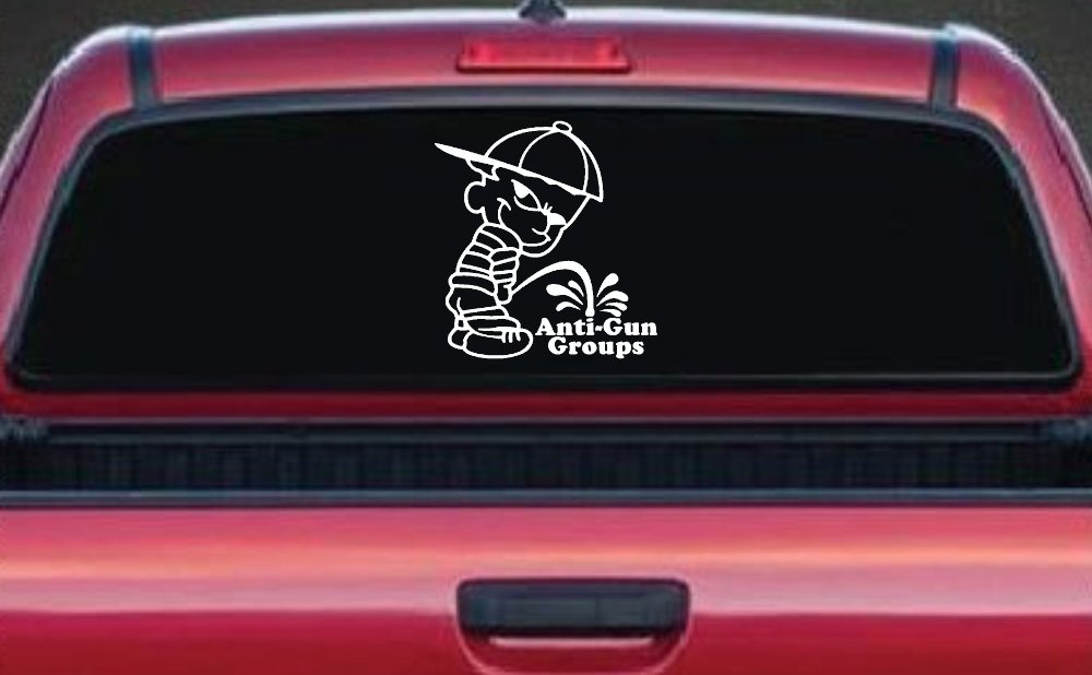 Pee On Anti Gun Groups Pro Gun Car or Truck Window Decal Sticker