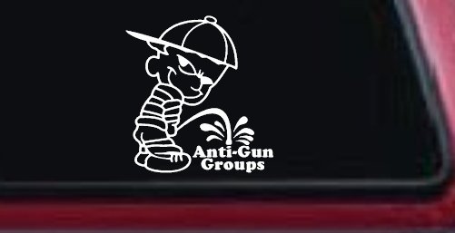 Pee On Anti Gun Groups Pro Gun Car or Truck Window Decal Sticker