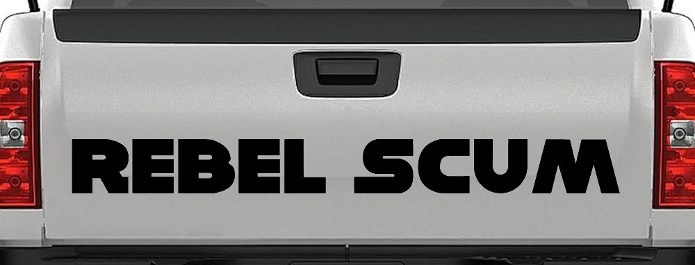 Rebel Scum Car or Truck Window Decal Sticker (Black)