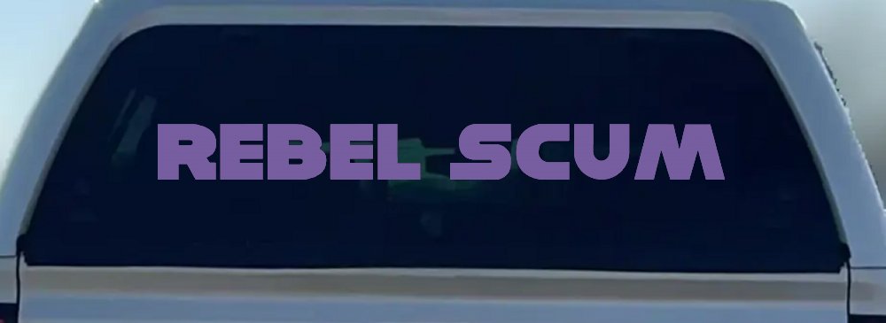 Rebel Scum Car or Truck Window Decal Sticker (Purple)