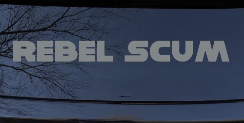 Rebel Scum Car or Truck Window Decal Sticker (Telegrey)