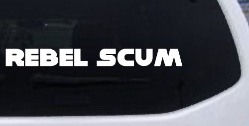 Rebel Scum Car or Truck Window Decal Sticker (White)