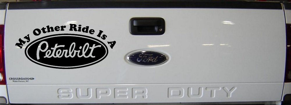 My Other Ride Is A Peterbilt Car or Truck Window Decal Sticker (Black)