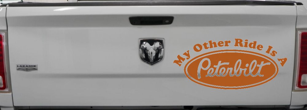 My Other Ride Is A Peterbilt Car or Truck Window Decal Sticker (Nut Brown)