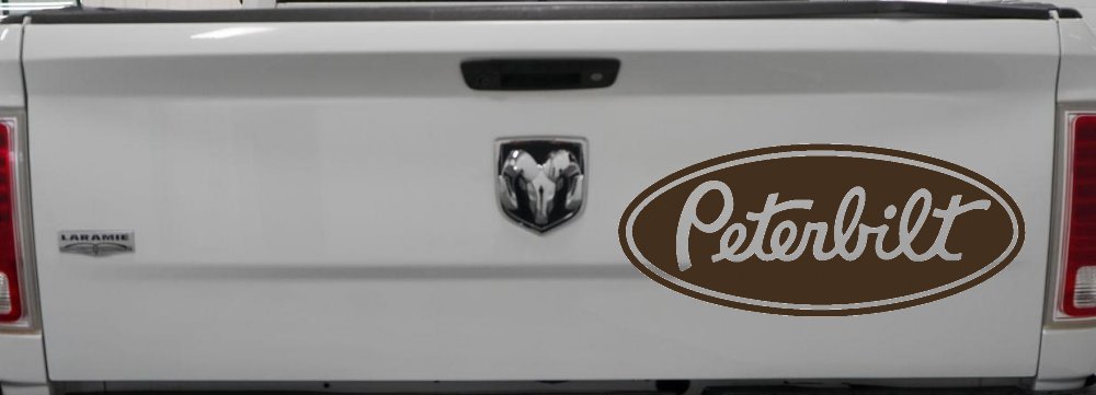 Peterbilt Car or Truck Window Decal Sticker (Brown)