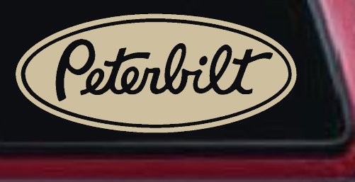 Peterbilt Car or Truck Window Decal Sticker (Desert Sand)