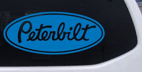 Peterbilt Car or Truck Window Vinyl Decal Sticker (Sky Blue)
