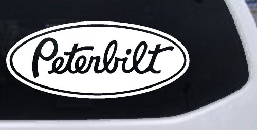 Peterbilt Car or Truck Window Decal Sticker (White)