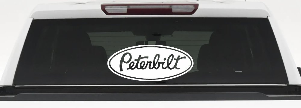 Peterbilt Car or Truck Window Decal Sticker (White)