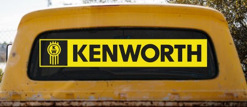 Kenworth Car or Truck Window Decal Sticker (Yellow)