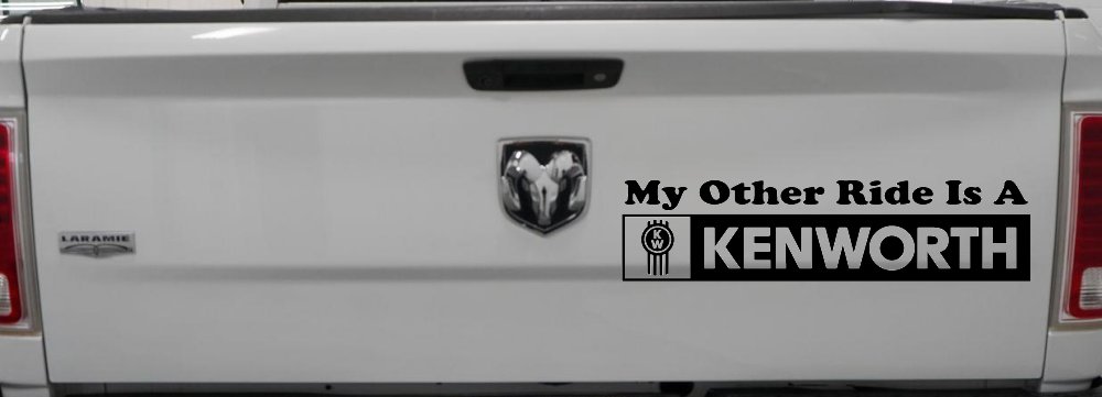 My Other Ride Is A Kenworth Car or Truck Window Decal Sticker (Black)