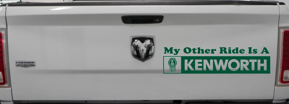 My Other Ride Is A Kenworth Car or Truck Window Decal Sticker (Dark Green)