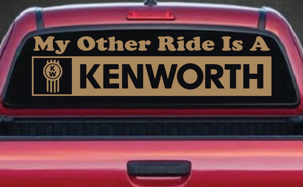 My Other Ride Is A Kenworth Car or Truck Window Decal Sticker (Light Brown)