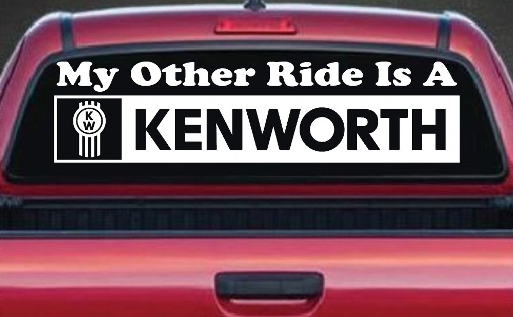 My Other Ride Is A Kenworth Car or Truck Window Decal Sticker (White)