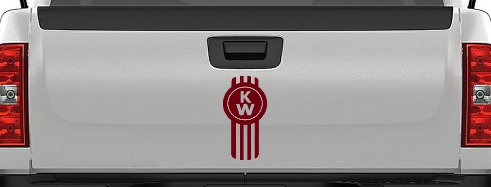 Kenworth KW Car or Truck Window Decal Sticker (Burgundy)