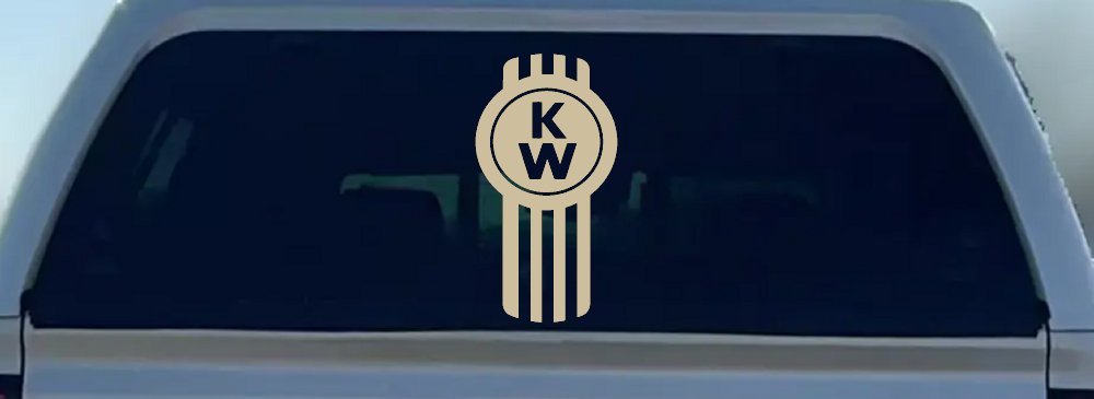 Kenworth KW Car or Truck Window Decal Sticker (Desert Sand)