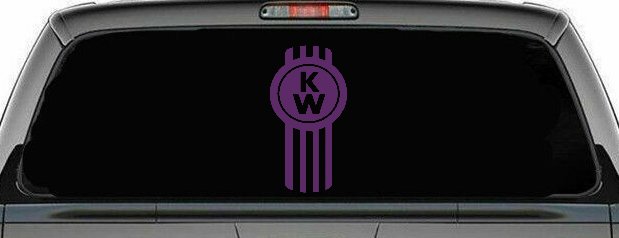 Kenworth KW Car or Truck Window Decal Sticker (Violet)