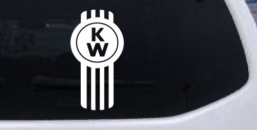 Kenworth KW Car or Truck Window Vinyl Decal Sticker (White)