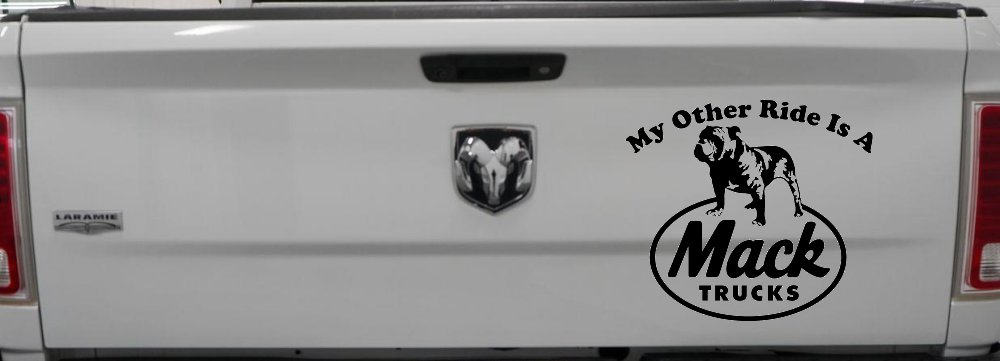 My Other Ride is A Mack Truck  Car or Truck Window Decal Sticker (Black)